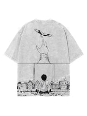 FREEDOM ABOVE ALL 2-SIDED OVERSIZE VINTAGE TEE