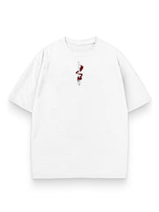 CRIMSON SCARF 2-SIDED OVERSIZE TEE