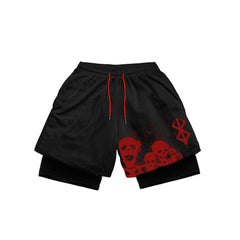 Skulls Black Performance Shorts
