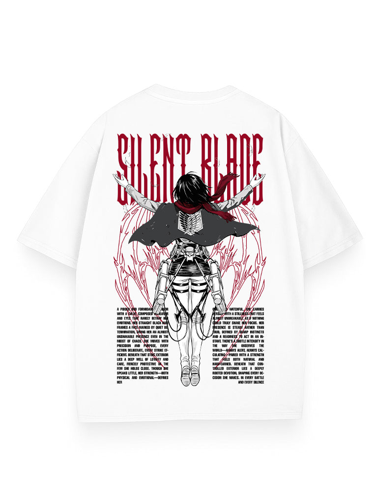 CRIMSON SCARF 2-SIDED OVERSIZE TEE